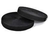 COSMOS  1 inch 10 Yards Black Sew on Hook and Loop Velcro Band Strap with Cosmos Fastening Strap