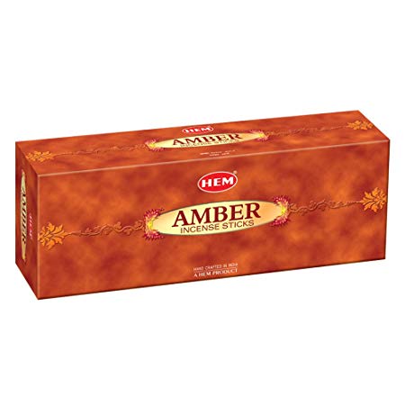 Amber - Box of Six 20 Gram Tubes - HEM Incense
