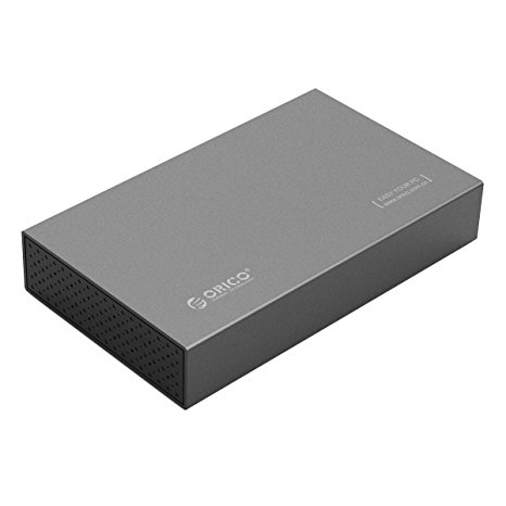 ORICO Aluminum 3.5 inch USB 3.0 to SATAIII External Hard Drive Enclosure up to 8TB 3.5 inch HDD [Support UASP] -Gray
