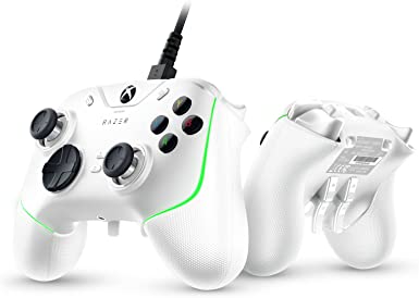 Razer Wolverine V2 Chroma Wired Gaming Pro Controller for Xbox Series X|S, Xbox One, PC: RGB Lighting - Remappable Buttons & Triggers - Mecha-Tactile Buttons & D-Pad - Trigger Stop-Switches - White