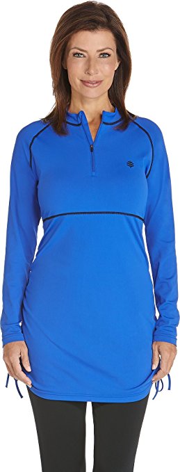 Coolibar UPF 50  Women's Ruche Swim Shirt - Sun Protective