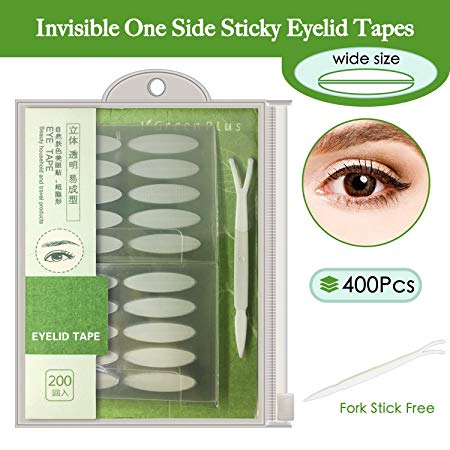 200 pairs Natural invisible One Side Eyelid Tape Stickers Waterproof Breathable Self-Adhesive Eyelid Lift Strip, Instant Eye Lift Without Surgery, Perfect for Uneven Droopy Hooded eyelids