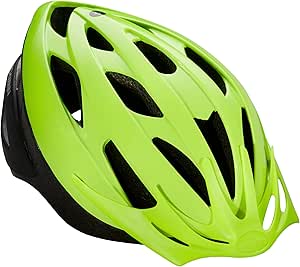 Schwinn Thrasher Bike Helmet for Adult Men Women Age 14  with Suggested Fit 58-62cm, Multi-Mode Rear LED Light or No Light Option, Lightweight with Adjustable Side and Chin Strap, Bike Accessories