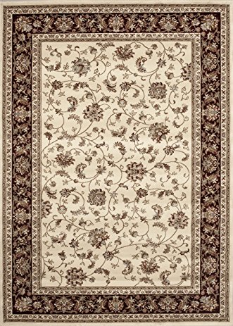 Traditional Isphahan Ivory 5'2" X 7'2" Area Rug