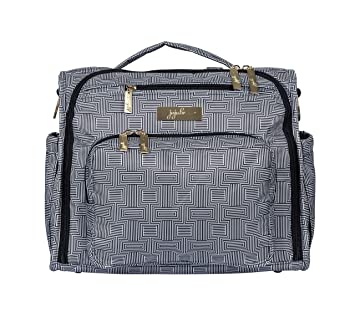 JuJuBe BFF Diaper Backpack, Multi-Functional Convertible   Messenger Bag | Travel-Friendly, Stylish Diaper Bag | Geo