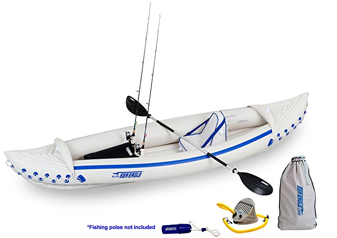 Sea Eagle SE370 Inflatable Sport Kayak Fishing Package