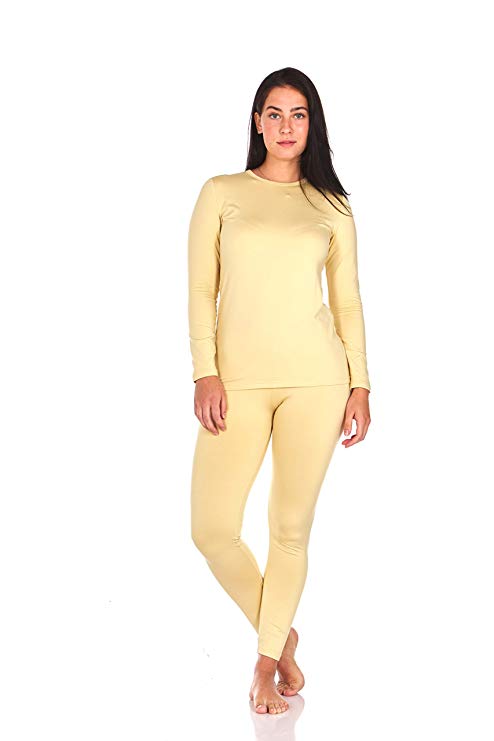 Women's Ultra Soft Thermal Underwear Long Johns Set with Fleece Lined