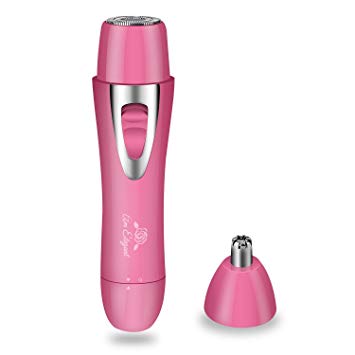 PREMIUM Painless Facial Hair Removal For Women | Nose Trimmer - Portable Body And Facial Hair Remover (Pink)