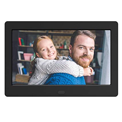 Digital Photo Frame 7 Inch with IPS Screen - 1280x800 Digital Picture Frame with Remote Control, 16: 9, USB and SD Card Slots