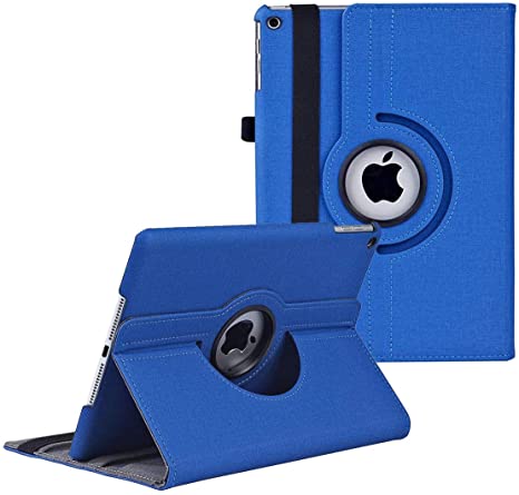 iPad 10.2 Case iPad 9th Generation 2021/ iPad 8th Generation 2020/ iPad 7th Generation 2019, 360 Degree Rotating Stand Case Protective Cover with Auto Sleep/Wake Function(Sapphire Blue)