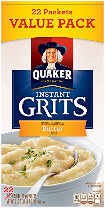 Quaker Instant Grits, Butter Flavor, Value Pack, 22 Packets