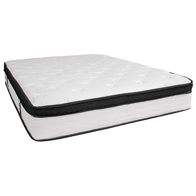 Flash Furniture Capri Comfortable Sleep 12 Inch Memory Foam and Pocket Spring Mattress, Queen in a Box