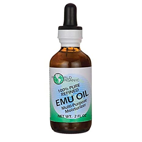 World Organics: Emu Oil 100% Pure W/Dropper, 2 oz