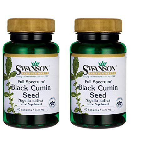 Swanson Full Spectrum Black Cumin Seed 400 Milligrams 60 Capsules 2 Pack