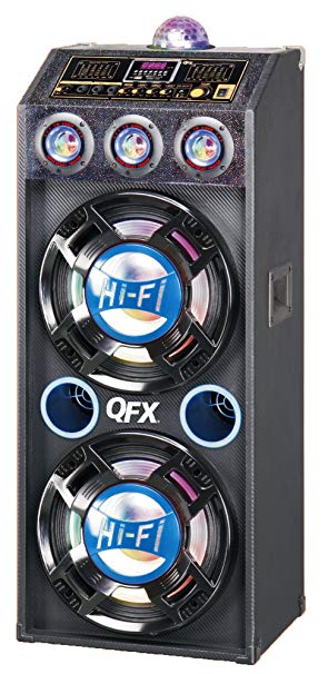 QFX SBX-412207BTBL Bluetooth Speaker with Built-in Amplifier, Blue