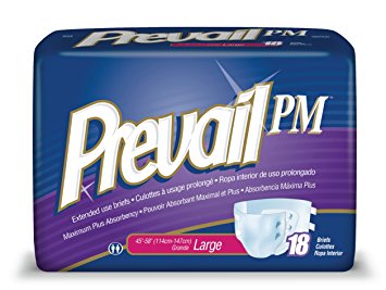 Prevail Extended Use Incontinence Briefs, Large, 18-Count