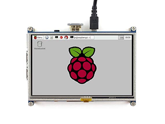 Waveshare Raspberry Pi LCD Display Module 5inch 800480 TFT Resistive Touch Screen Panel HDMI Interface for Any Model of Rapsberry-pi A/A /B/B /2 B