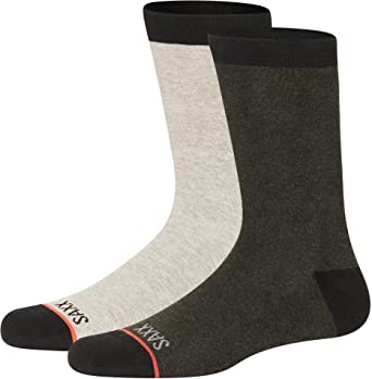 SAXX Underwear EVERYDAY Socks–Super-Soft Comfortable Men’s Socks–Crew Socks with Cushioned Heel & Toe–Mid Calf, Pack of 2