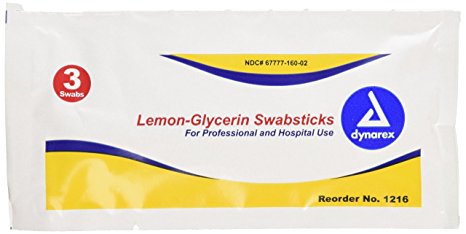 Dynarex Lemon Glycerin Swabs, 75 Count