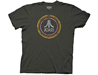 Ripple Junction Atari Distressed Logo in Circles Adult T-Shirt