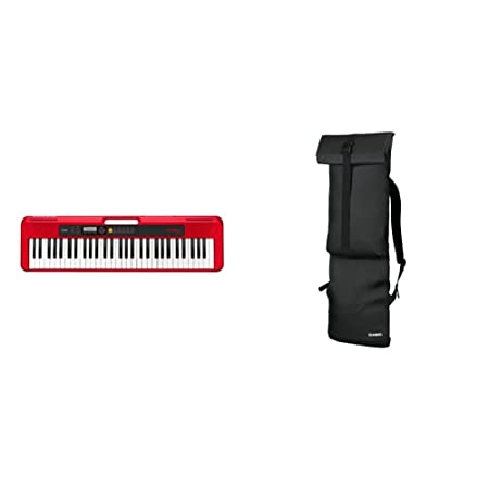 Casio CT-S200RD 61-Keys Portable Keyboard with Casio CBS100 Carry Bag