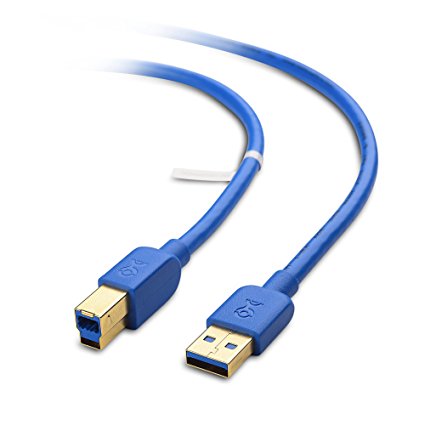 Cable Matters SuperSpeed USB 3.0 Type A to B Cable in Blue 10 Feet