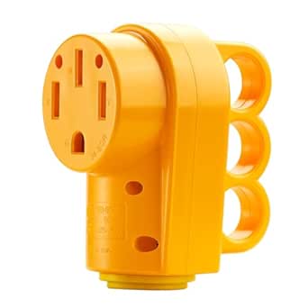 Kohree 50 Amp RV Plug Female, RV Receptacle Heavy Duty Replacement 125/250V, NEMA 14-50R Plug with Ergonomic Grip Handle for RV Camper Caravan Motorhome Van Trailer