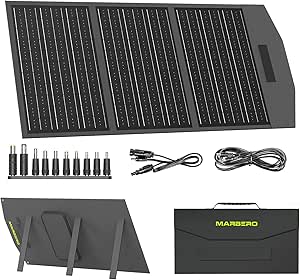 MARBERO 100W Portable Solar Panel, Foldable Solar Charger, Durable for Power Station, iPhone, Galaxy, Tablets, Outdoor Camping Travel, Off The Grid Living