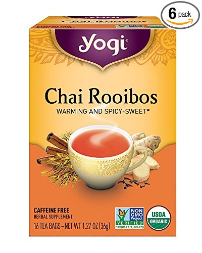 Yogi Tea, Chai Rooibos, 16 Count (Pack of 6), Packaging May Vary