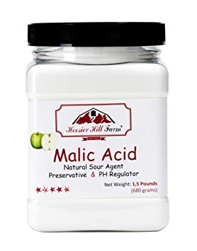 Malic Acid Powder 1.5lbs (680 grams) Food Grade Ingredient by Hoosier Hill Farm