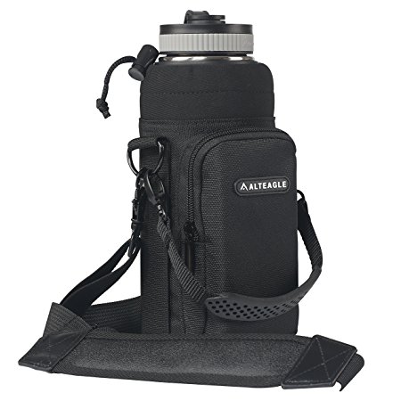 Alteagle 32 oz Pocket Carrier for Hydro Flask Bottles, Neoprene Sleeve with Short Carrying Handle and Adjustable Shoulder Strap