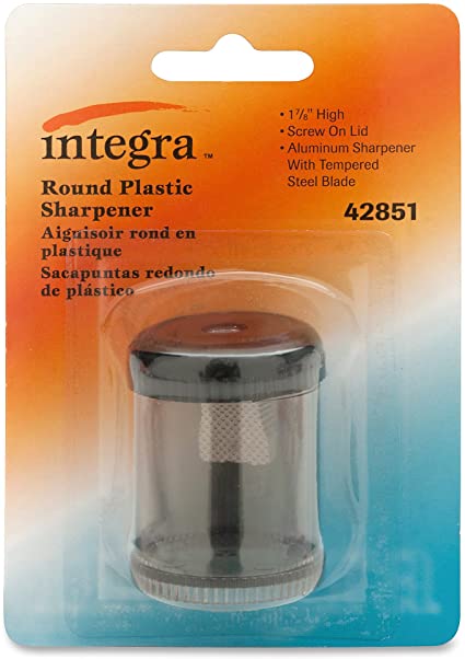 Integra Pencil Sharpener, Round, Desk, 1-7/8-Inch, Smoke (ITA42851)