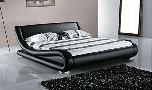 Limited Time SALE with Extra Discount: Greatime B1070 Eastern King Black Comtemparay Upholstered Bed