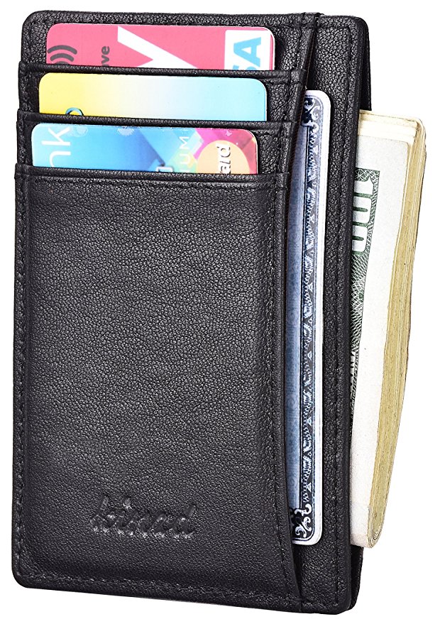 Slim Wallet RFID Front Pocket Wallet Minimalist Secure Thin Credit Card Holder