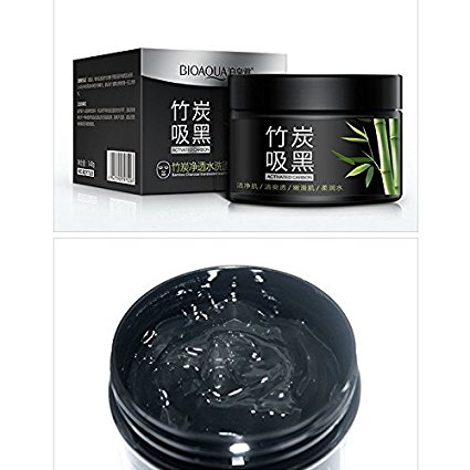 Blackhead Remover / Bamboo Charcoal Translucent Formula - Removes Acne - Oily Skin & Anti Aging Treatment mask - Deep Cleansing Facial Mud Face Mask