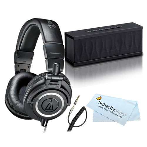 Audio-Technica ATH-M50x Professional Studio Monitor Headphones   BONUS Photive CYREN Portable Wireless Bluetooth Speaker with Built in Speakerphone