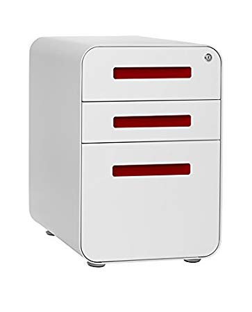 Stockpile File Cabinet (White/Red)