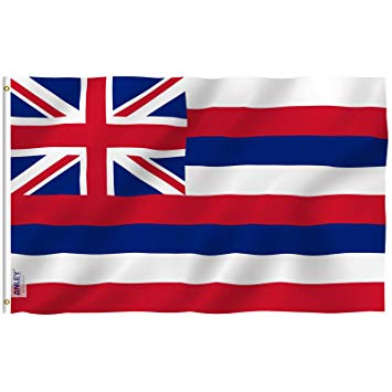 Anley Fly Breeze 3x5 Foot Hawaii State Flag - Vivid Color and UV Fade Resistant - Canvas Header and Double Stitched - Hawaiian HI Flags Polyester with Brass Grommets 3 X 5 Ft
