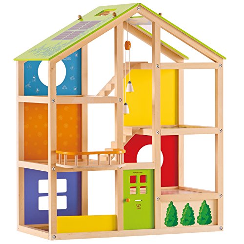 Hape - All Seasons Wooden Doll House, Unfurnished