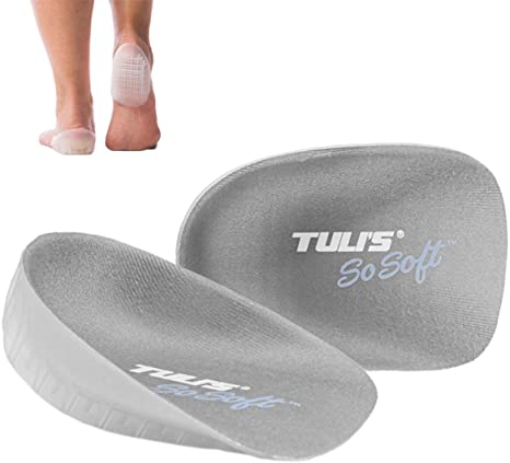 Tuli's So Soft Heel Cups - Shock Absorption Cushion Insert for Plantar Fasciitis and Heel Pain Relief, Large
