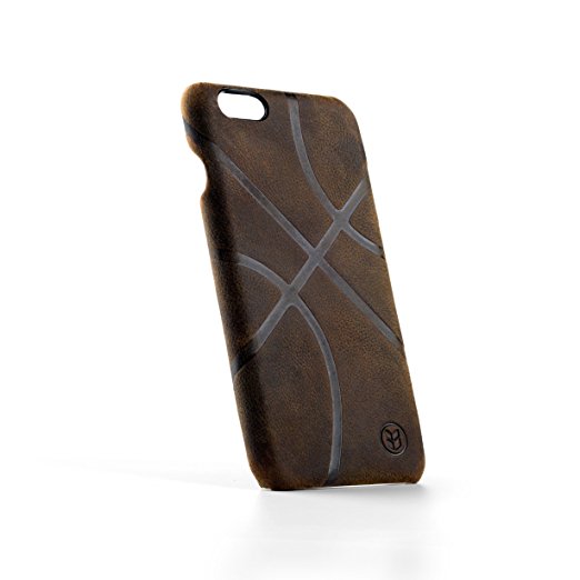 Basketball Premium "Dark Ball" Leather iPhone 6 6s and Plus Cases. Barlii - SlamDunk is Made with Premium Oiled Leather.