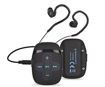 Sigomatech 8GB swimming mp3 player with flexible wateproof Headphones(earbuds)-Black