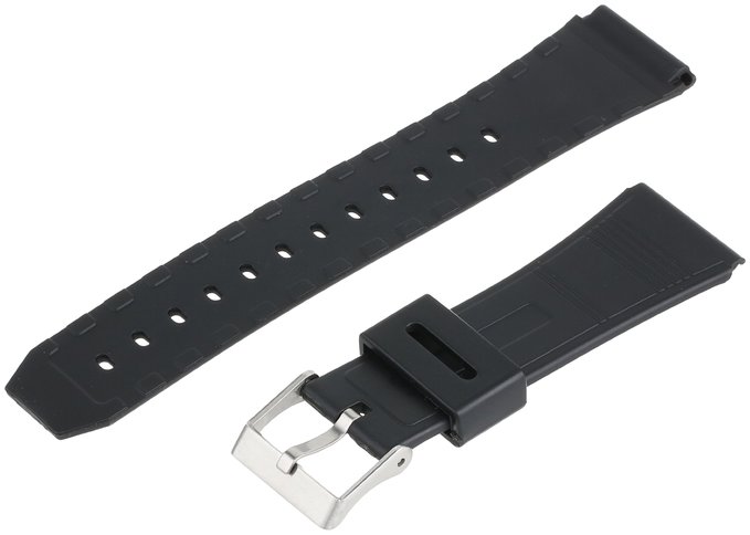 Voguestrap TX22G3 Allstrap 22mm Black Regular-Length Fits Casio Data Bank Watchband