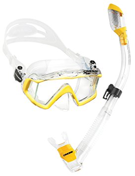 Cressi Panoramic Wide View Mask Dry Snorkel Set