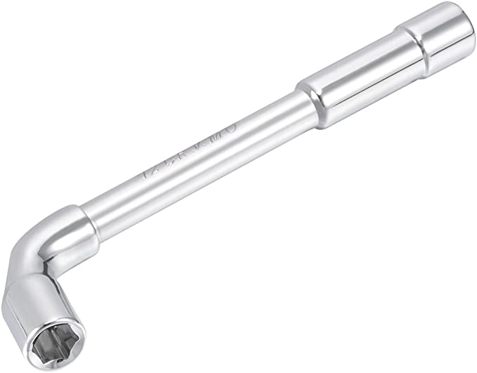 uxcell 12mm Metric L Shaped Angled Hex Socket Wrench Chrome Plated, Cr-V