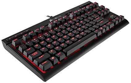 Corsair Gaming K63 Compact Mechanical Keyboard, Backlit Cherry MX Red LED, Black (CH-9115020-NA)