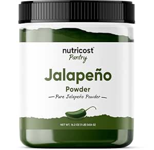 Nutricost Pantry Jalapeño Powder (1 Pound Per Bottle) - Pure Powdered Jalapeño :: Great for Spicy Snacks, Cooking, Soups, Salsa, and More!