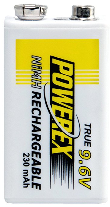 Powerex MHR9V Powerex 9.6V 230mAh 1-Pack Rechargeable Battery