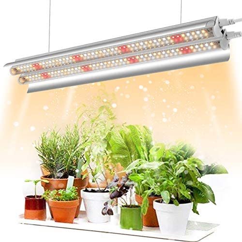 Garpsen T5 LED Grow Light, 2020 Full Spectrum 2FT Grow Lights for Indoor Plants, 96 LEDs 660nm/3000K/5000K Plant Grow Lamp with Reflector/Daisy Chain Design for Seeding Greenhouse Grow Shelves