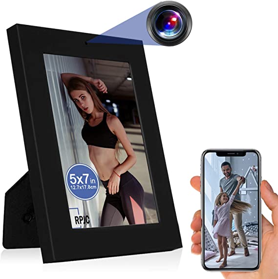 Spy Camera Wireless Hidden ZXWDDP HD 1080P Nanny Cam Baby Pet Monitor WiFi Photo Frame Camera Motion Detection/Indoor Security Monitoring Camera Support Android/iOS